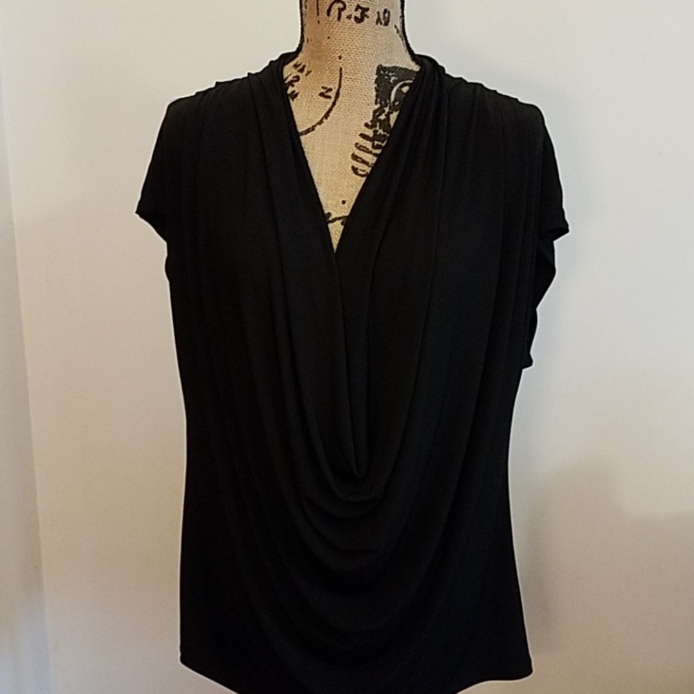 eci Career/Casual Drape Front Top NWT